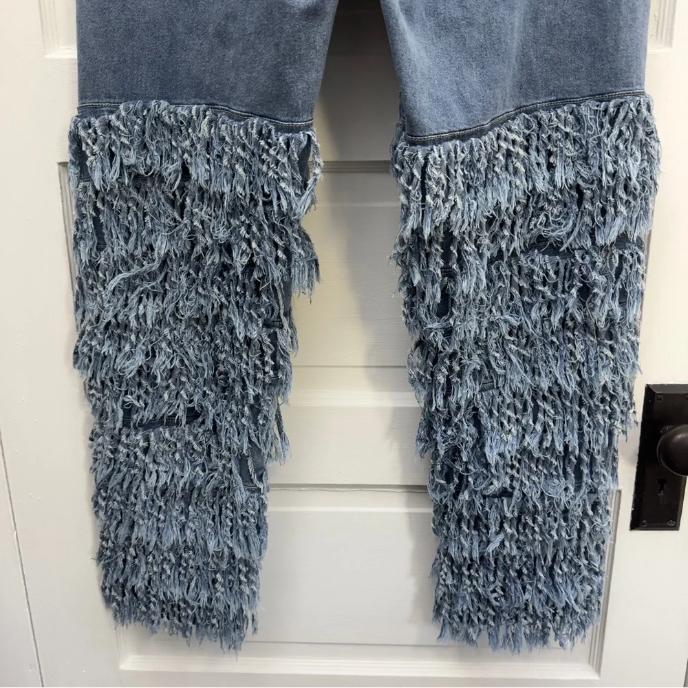Cuyulitcik Fringe Statement Jeans Women’s 4XL - Picture 7 of 11